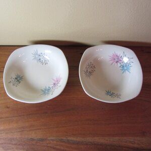 midwinter vintage bowls fashion shape pair of 2 MCM atomic (W3585)
